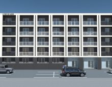 【南側パース】産業道路沿いの立地です。ライトライン「陽東３丁目」駅まで徒歩１０分、徒歩圏内にスーパー・コンビニございます。