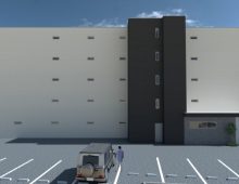 【西側パース】駐車場のほかバイク駐車場、駐輪場がございます。